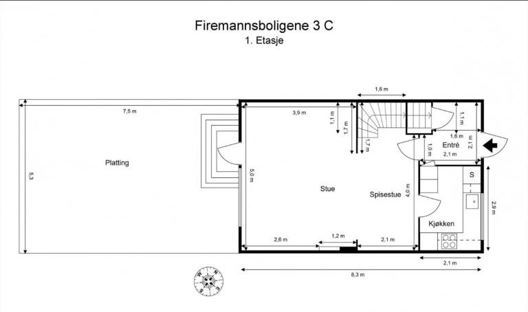 Plantegning 1. etasje 